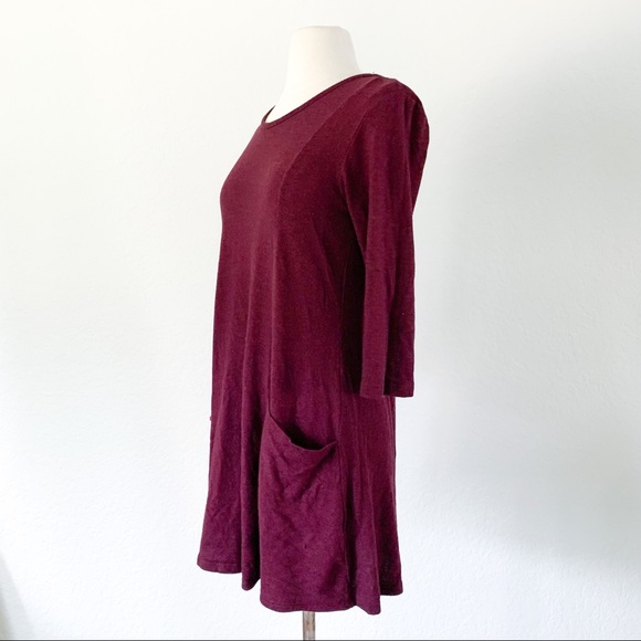 Maroon Sweater Dress - Picture 5 of 12